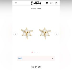 Jennie Kwon snowflake earrings - PAIR
